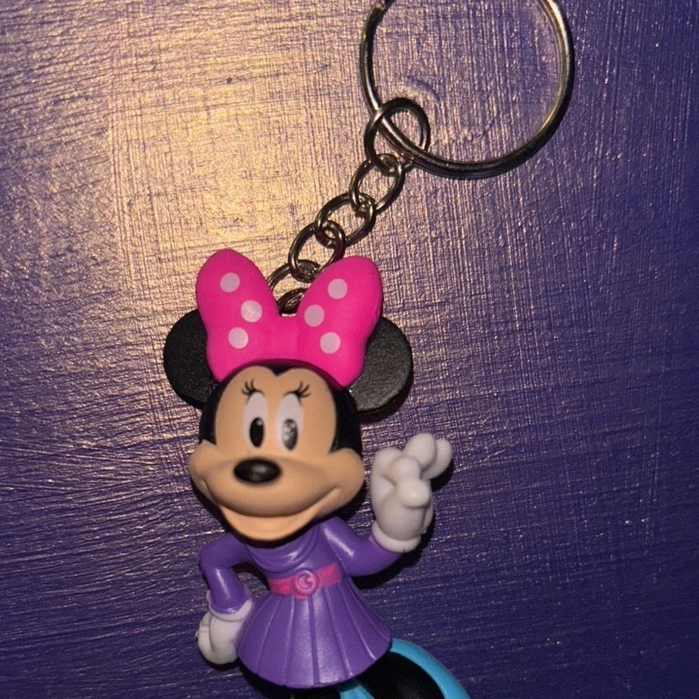 Kids Minnie Mouse Pink Keychain